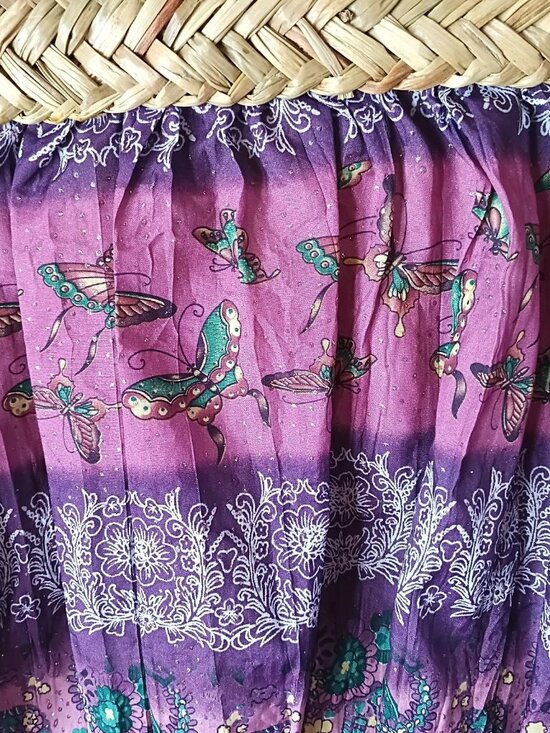 Cappelli Straworld straw tote beach bag dragonfly print boho summer purse - Picture 4 of 7